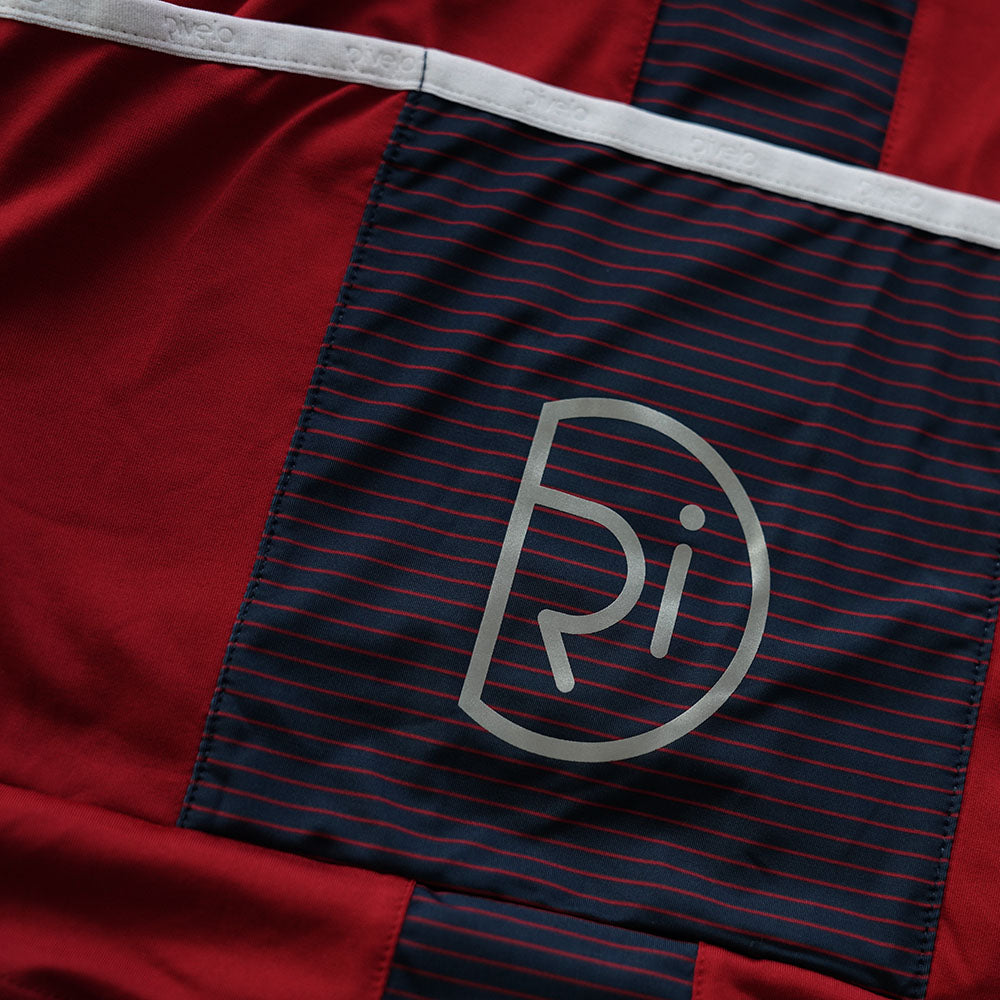 Rivelo Mens Weston Light Long Sleeve Jersey (Ruby/Navy)
