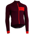 Rivelo Mens Woodside Merino Blend Long Sleeve Jersey (Burgundy/Red) (studio)