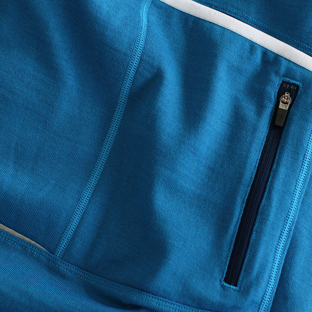Rivelo Mens Woodside Merino Blend Long Sleeve Jersey (Teal/Navy)
