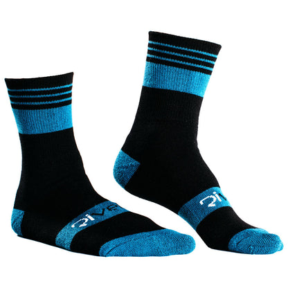 Rivelo Templefield Thermolite Socks (Black/Teal) (studio)