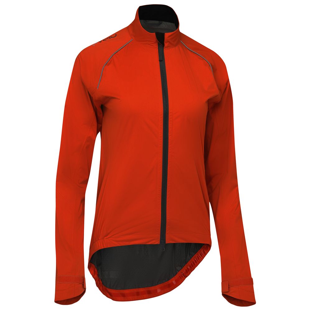 Rivelo | Womens Abington High Performance Rain Jacket (Burnt Orange/Asphalt)