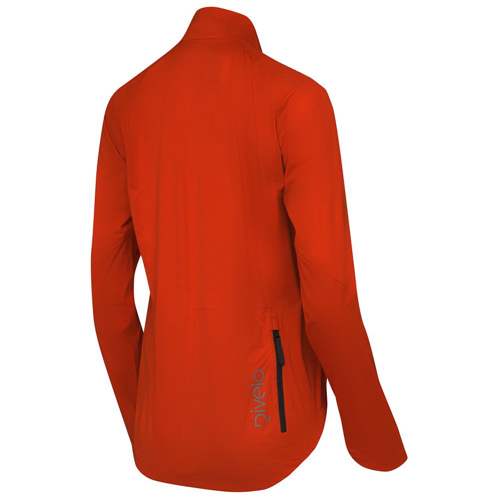 Rivelo | Womens Abington High Performance Rain Jacket (Burnt Orange/Asphalt)