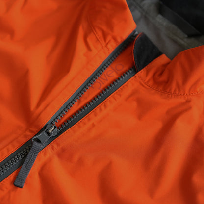 Womens Abington High Performance Rain Jacket (Burnt Orange/Asphalt)
