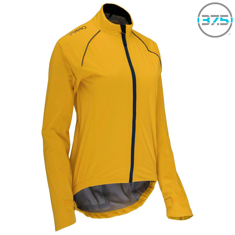 Rivelo | Womens Abington High Performance Rain Jacket (Yellow/Navy)
