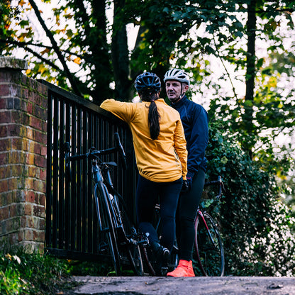 Womens Abington High Performance Rain Jacket (Yellow/Navy)