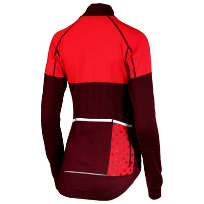 Womens Alderbrook Merino Blend Long Sleeve Jersey (Burgundy/Red)