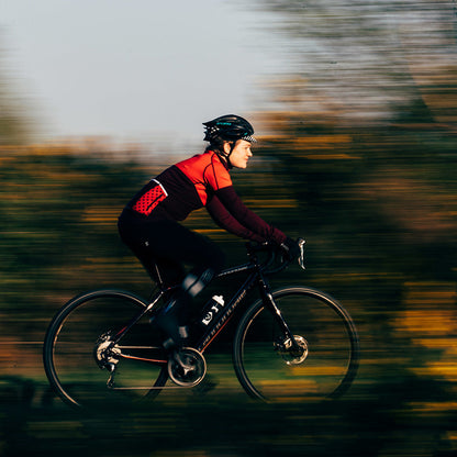 Womens Alderbrook Merino Blend Long Sleeve Jersey (Burgundy/Red)