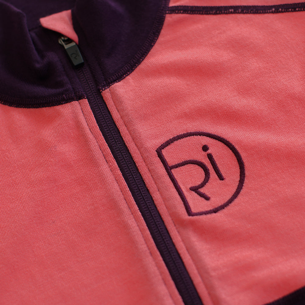 Rivelo Womens Alderbrook Merino Blend Long Sleeve Jersey (Mulberry/Coral)