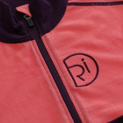 Rivelo Womens Alderbrook Merino Blend Long Sleeve Jersey (Mulberry/Coral)