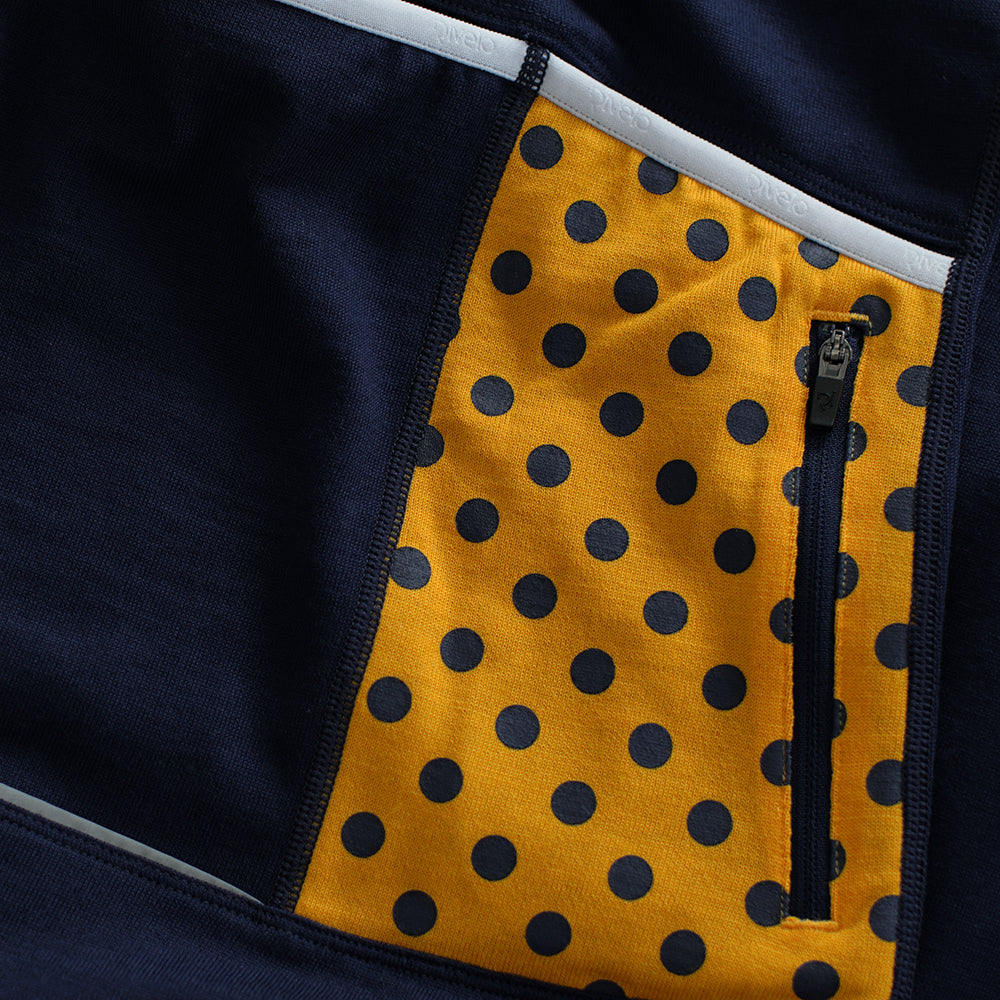 Rivelo Womens Alderbrook Merino Blend Long Sleeve Jersey (Navy/Yellow)