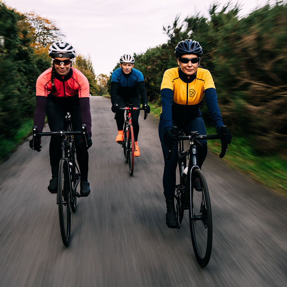 Rivelo Womens Alderbrook Merino Blend Long Sleeve Jersey (Navy/Yellow)