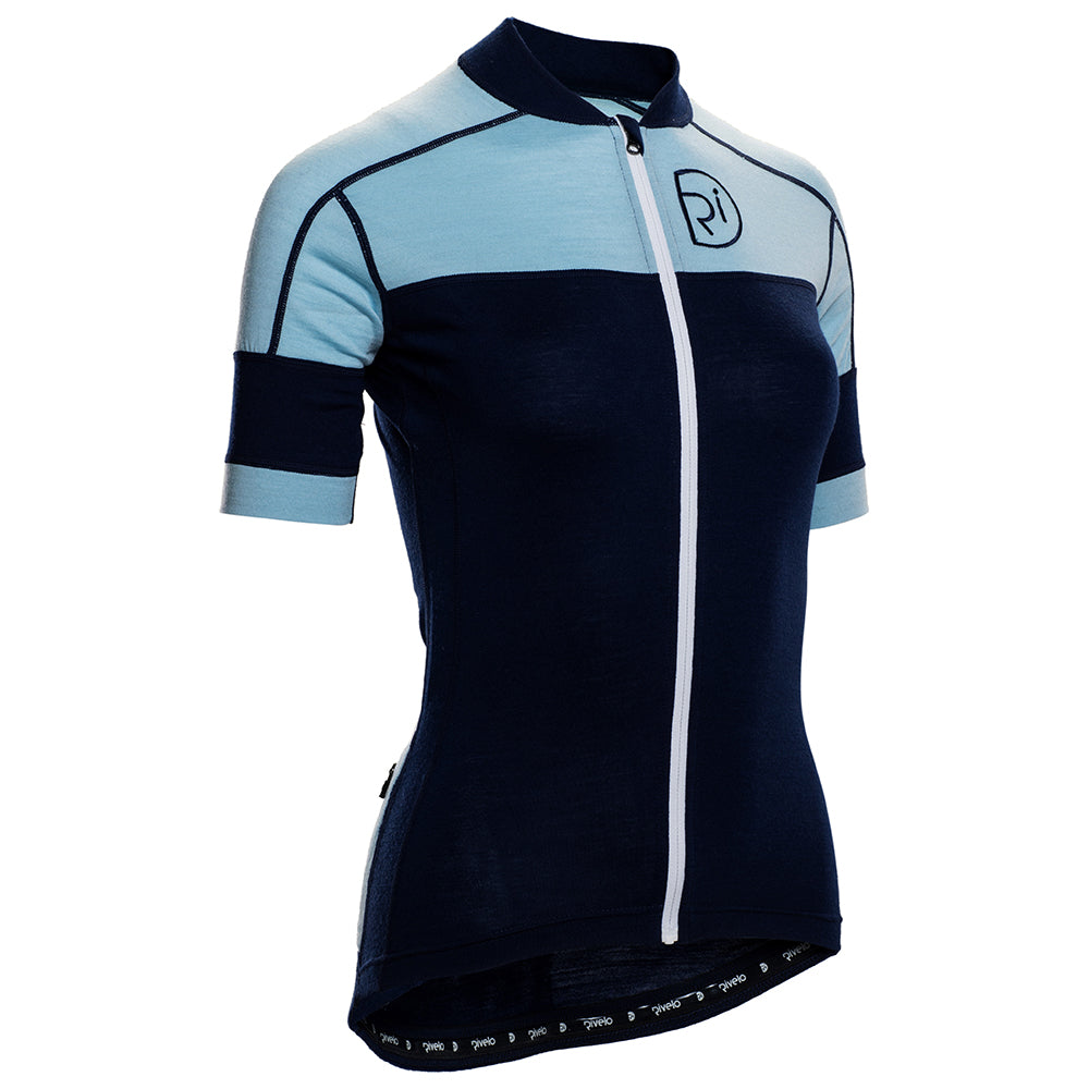 Rivelo Womens Applecross Merino Blend Jersey (Navy/Blue) (studio)