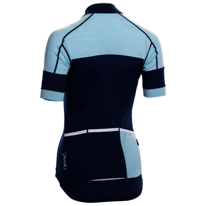 Womens Applecross Merino Blend Jersey (Navy/Blue)