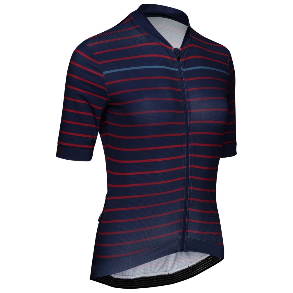 Rivelo Womens Bushcombe Jersey (Navy Stripe) (studio)