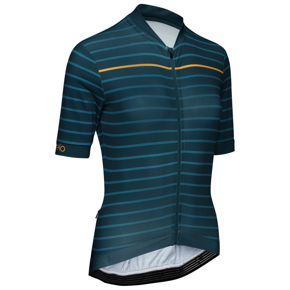 Rivelo Womens Bushcombe Jersey (Petrol Stripe) (studio)