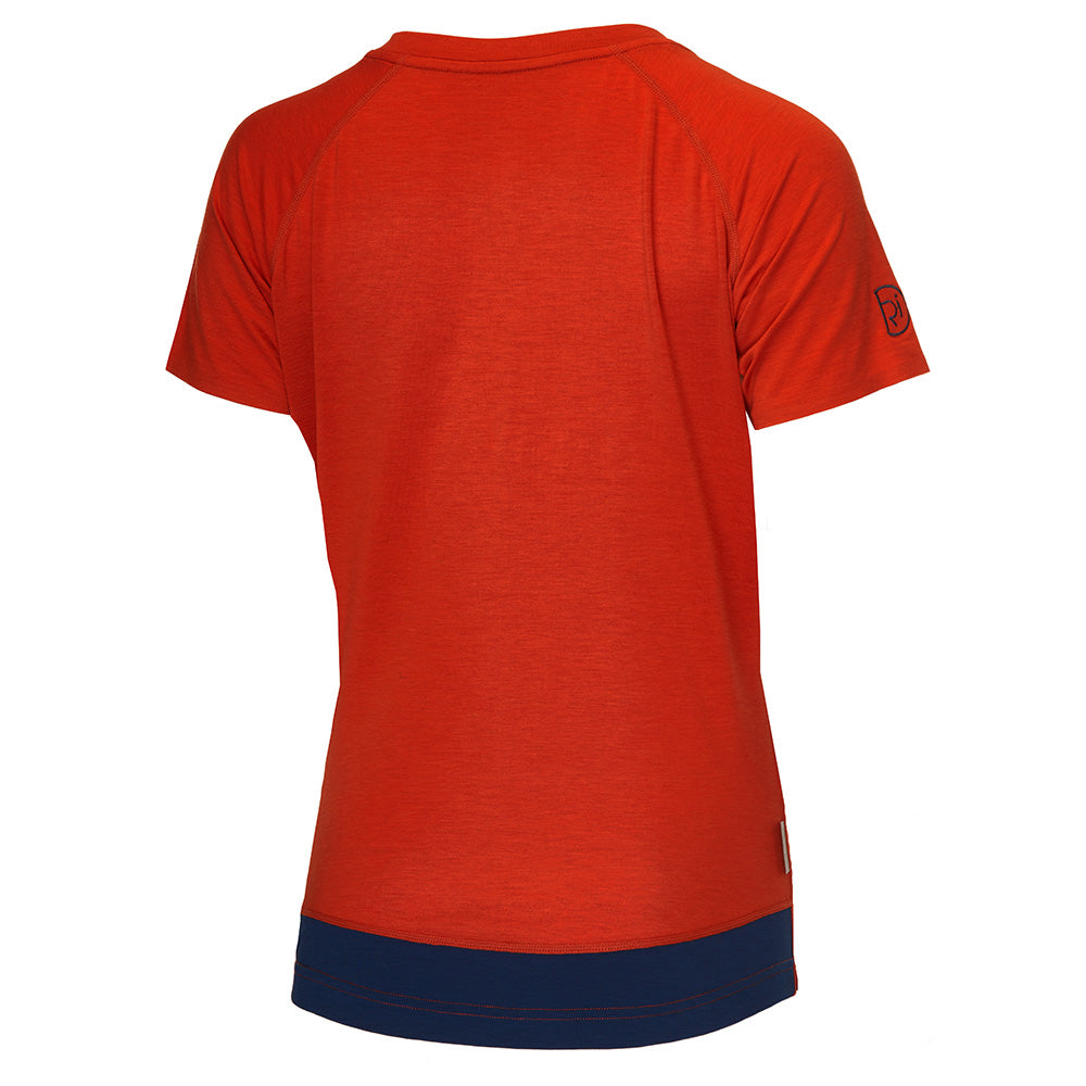 Rivelo | Womens Cresswell Merino Blend Tee (Burnt Orange)