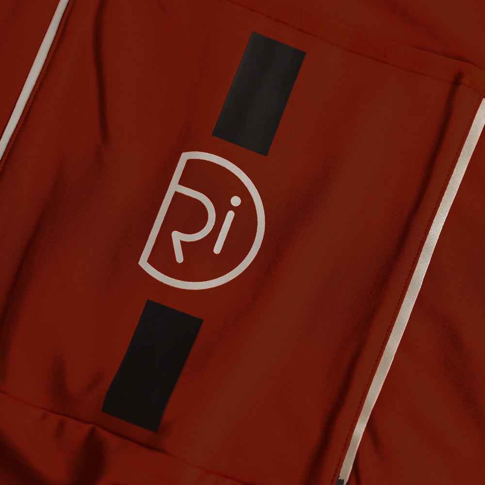Rivelo | Womens Eco Frensham Thermal Long Sleeve Jersey (Burnt Orange/Asphalt)