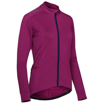 Rivelo Womens Eco Frensham Thermal Long Sleeve Jersey (Magenta/Navy) (studio)