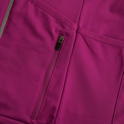 Rivelo Womens Eco Frensham Thermal Long Sleeve Jersey (Magenta/Navy)