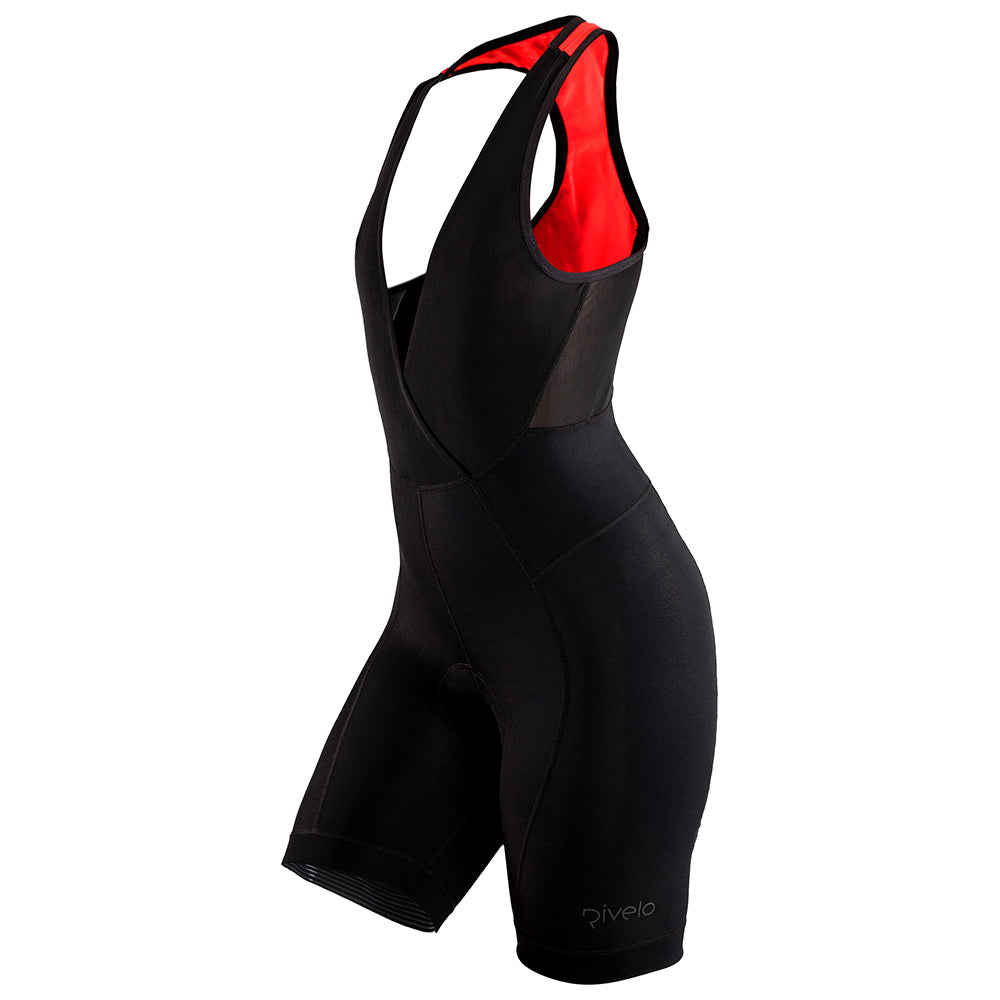 Rivelo | Womens Fernhurst Bib Shorts (Black/Red)