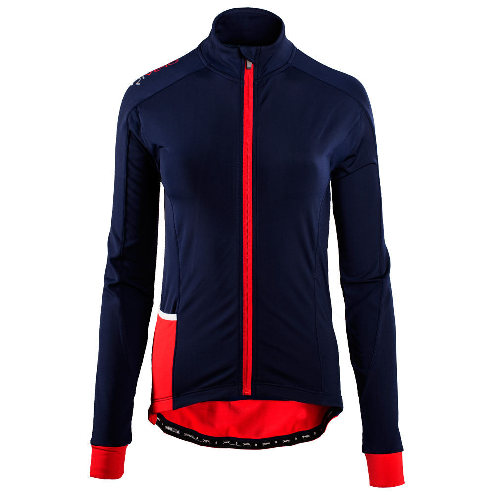 Rivelo | Womens Frensham Thermal Long Sleeve Jersey (Navy/Red)