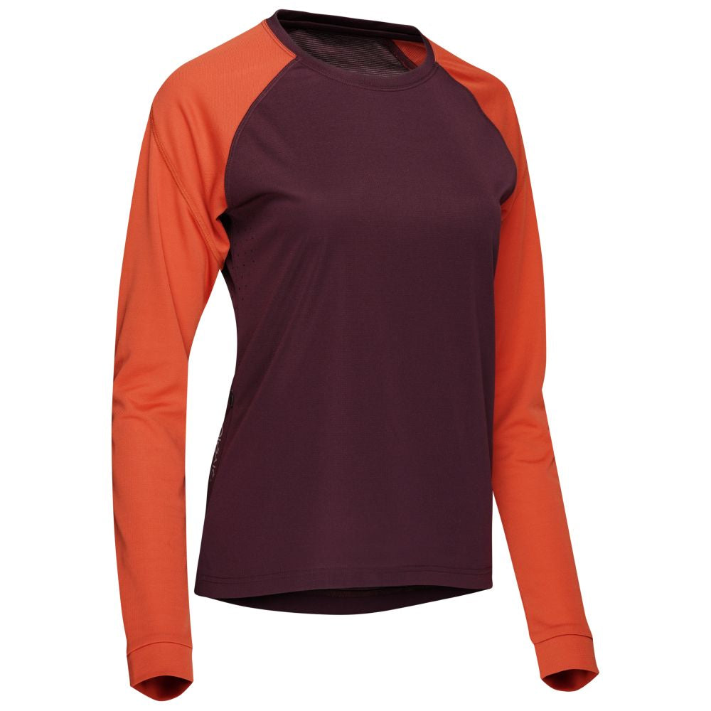 Rivelo | Womens Glentress Long Sleeve MTB Jersey (Burgundy/Burnt Orange)