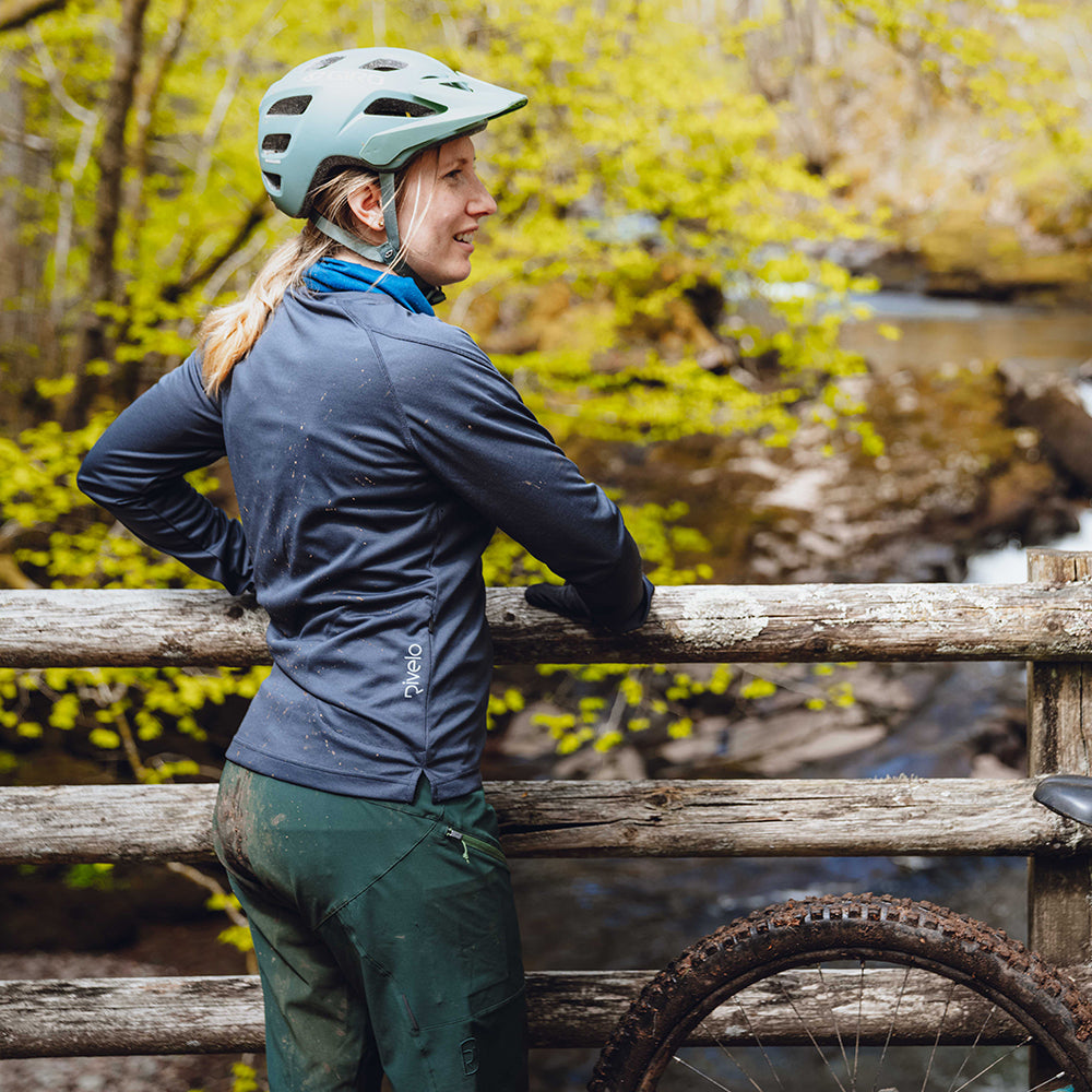 Womens Glentress Long Sleeve MTB Jersey (Slate)