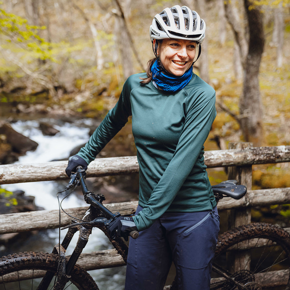 Rivelo Womens Glentress Long Sleeve MTB Jersey (Woodland)