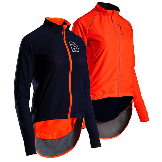 Rivelo | Womens Hampstead Reversible Jacket (Fluro Orange/Navy)