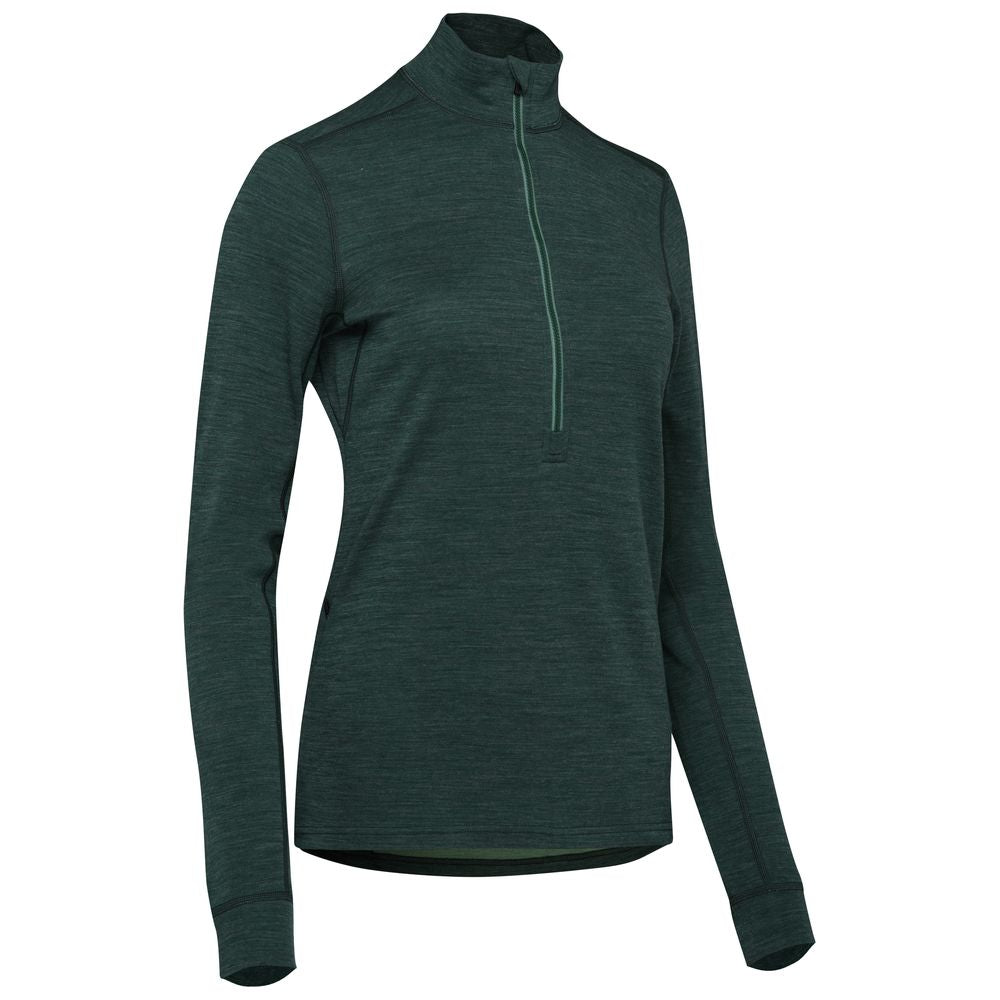 Rivelo Womens Helvellyn Merino Blend MTB Jersey (Dark Woodland Melange) (studio)