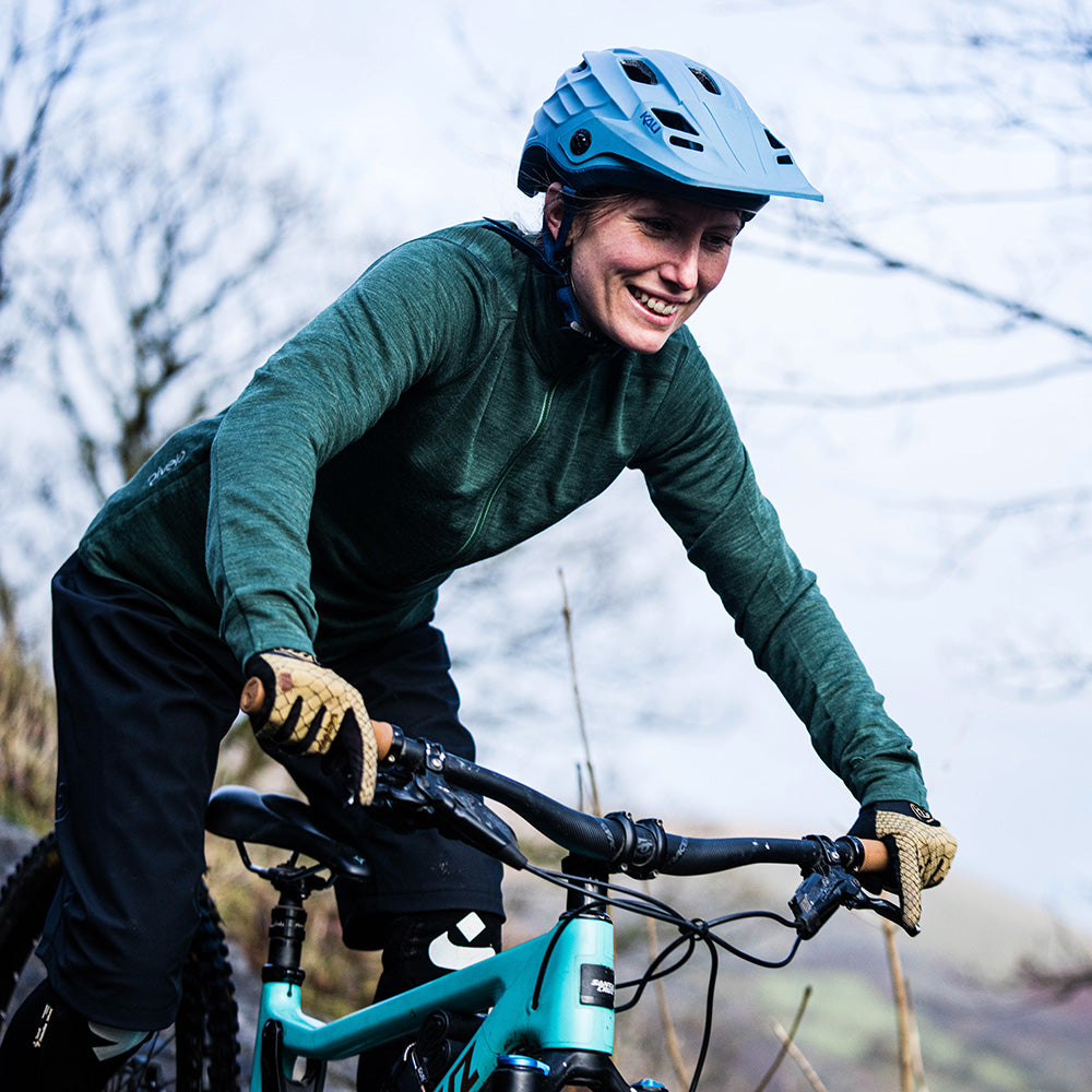 Rivelo Womens Helvellyn Merino Blend MTB Jersey (Dark Woodland