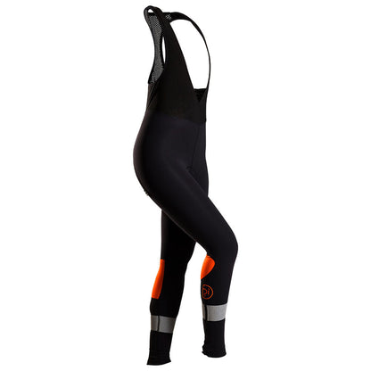 Rivelo Womens Kennington Bib Tights (Black/Fluro Orange) (studio)