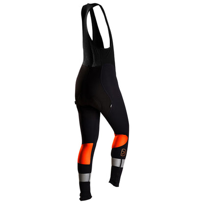 Rivelo Womens Kennington Bib Tights (Black/Fluro Orange) (studio)