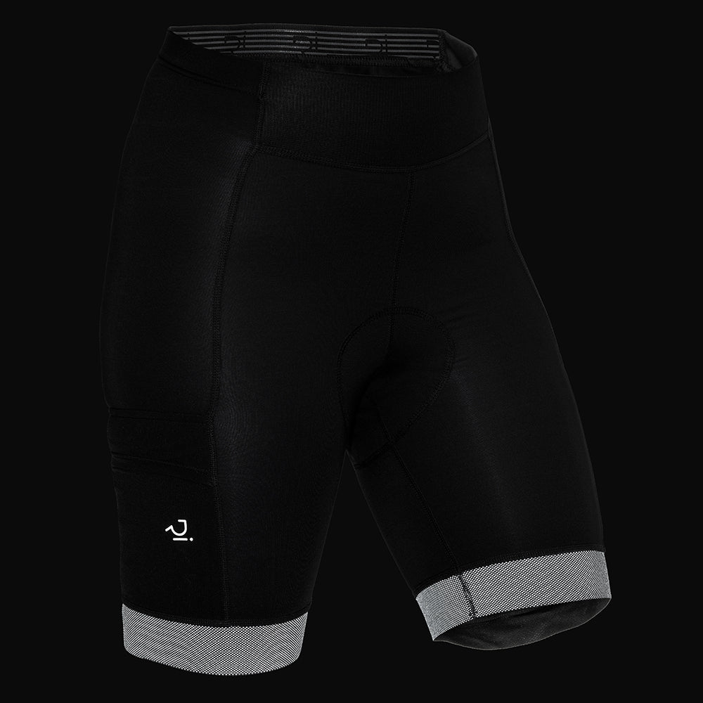 Rivelo Womens Kessock Cargo Shorts (Black/Reflective)