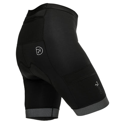 Rivelo Womens Kessock Cargo Shorts (Black/Reflective) (studio)