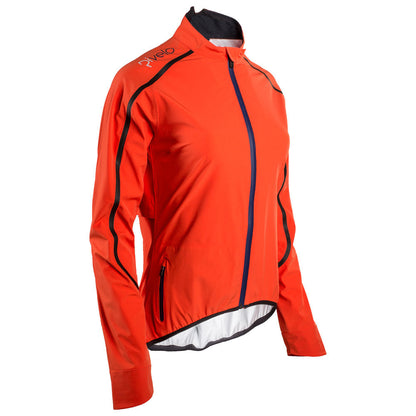 Rivelo | Womens Larkstone High Performance Rain Jacket (Orange/Navy)