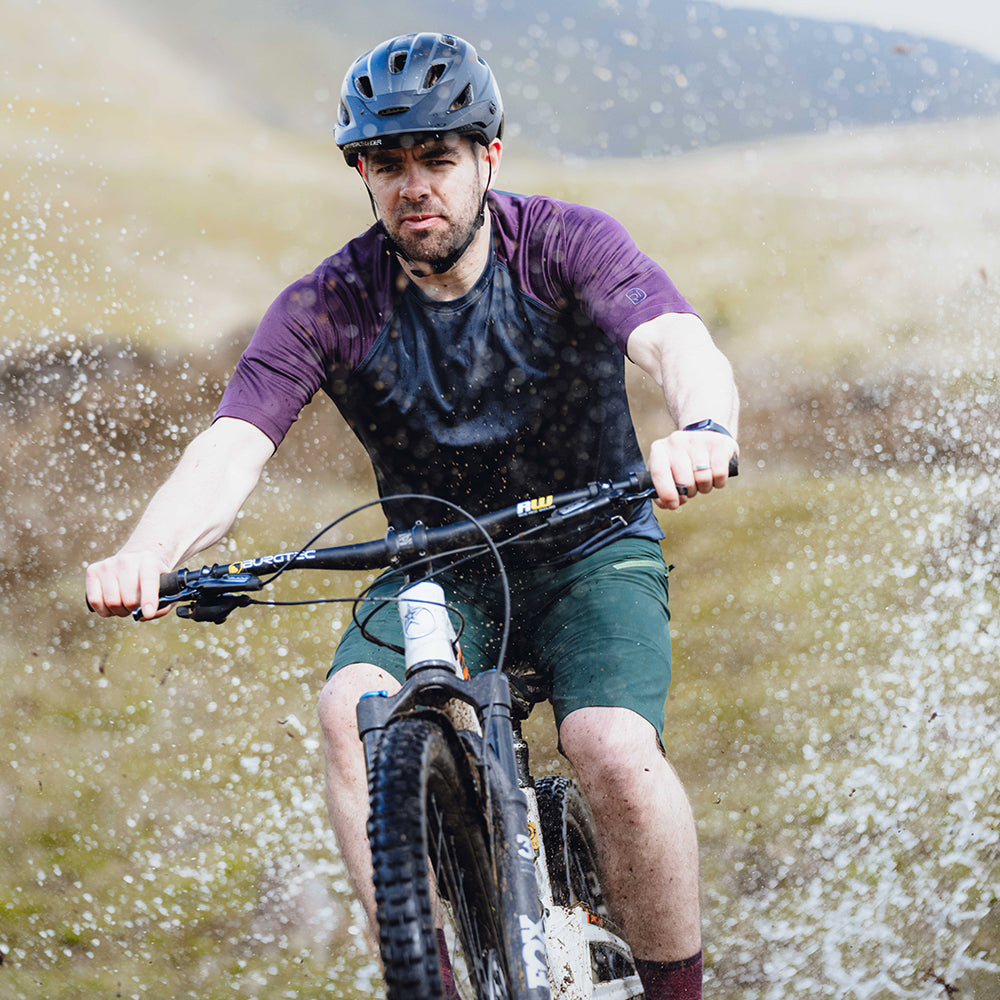 Rivelo Womens Munro MTB Jersey (Slate/Burgundy)