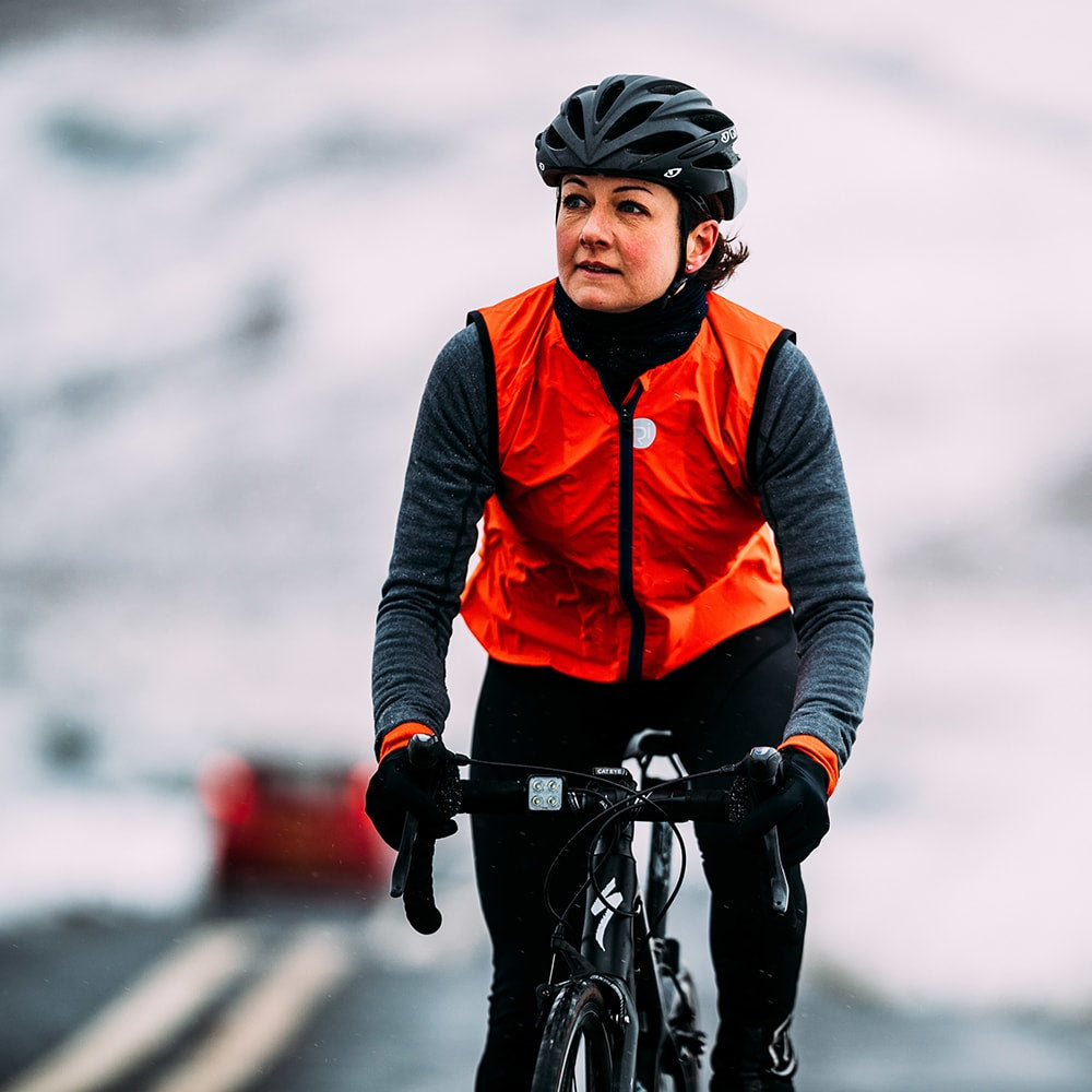 Rivelo Womens Pateley Merino Blend Long Sleeve Jersey (Charcoal/Orange)