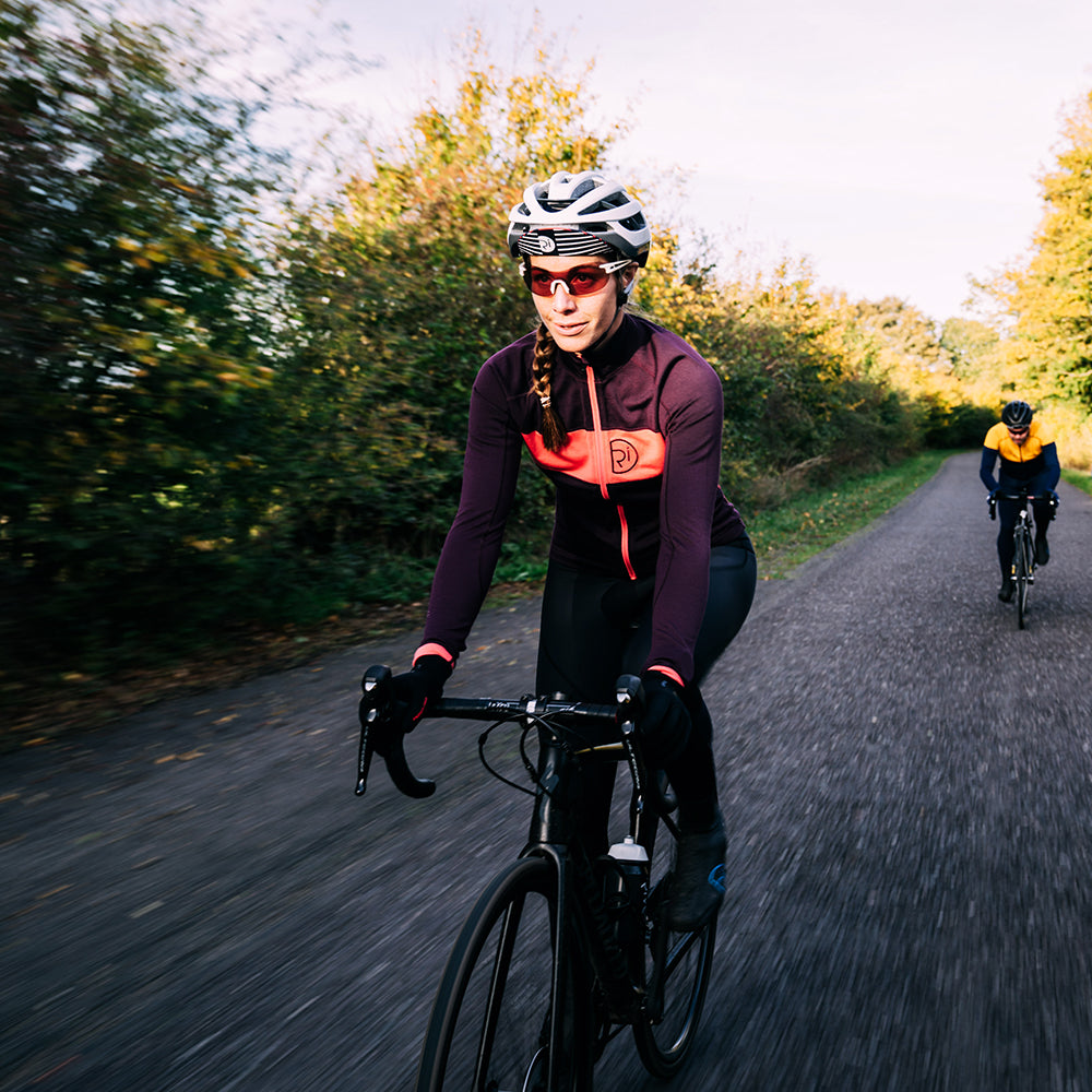 Womens Pateley Merino Blend Long Sleeve Jersey (Mulberry/Coral)