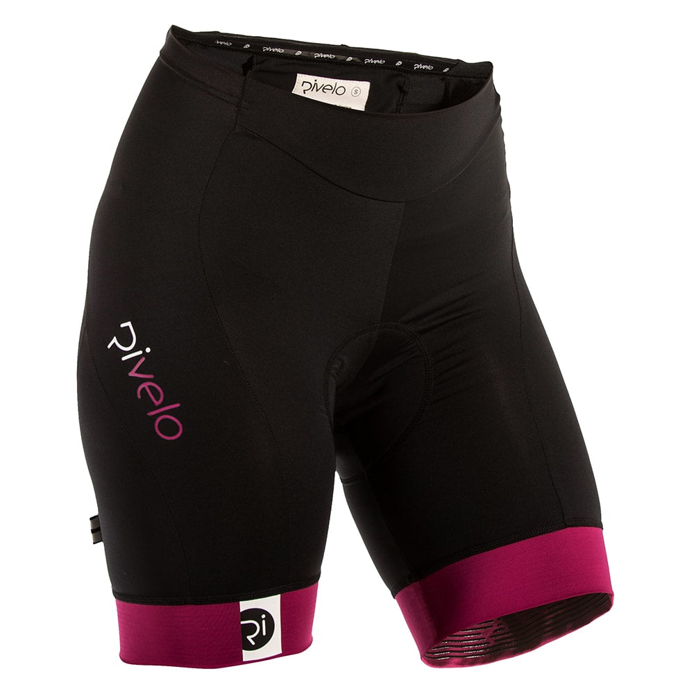 Rivelo Womens Ranmore Shorts (Black/Magenta) (studio)