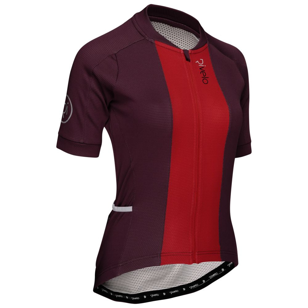 Rivelo Womens Streatley Jersey (Burgundy) (studio)