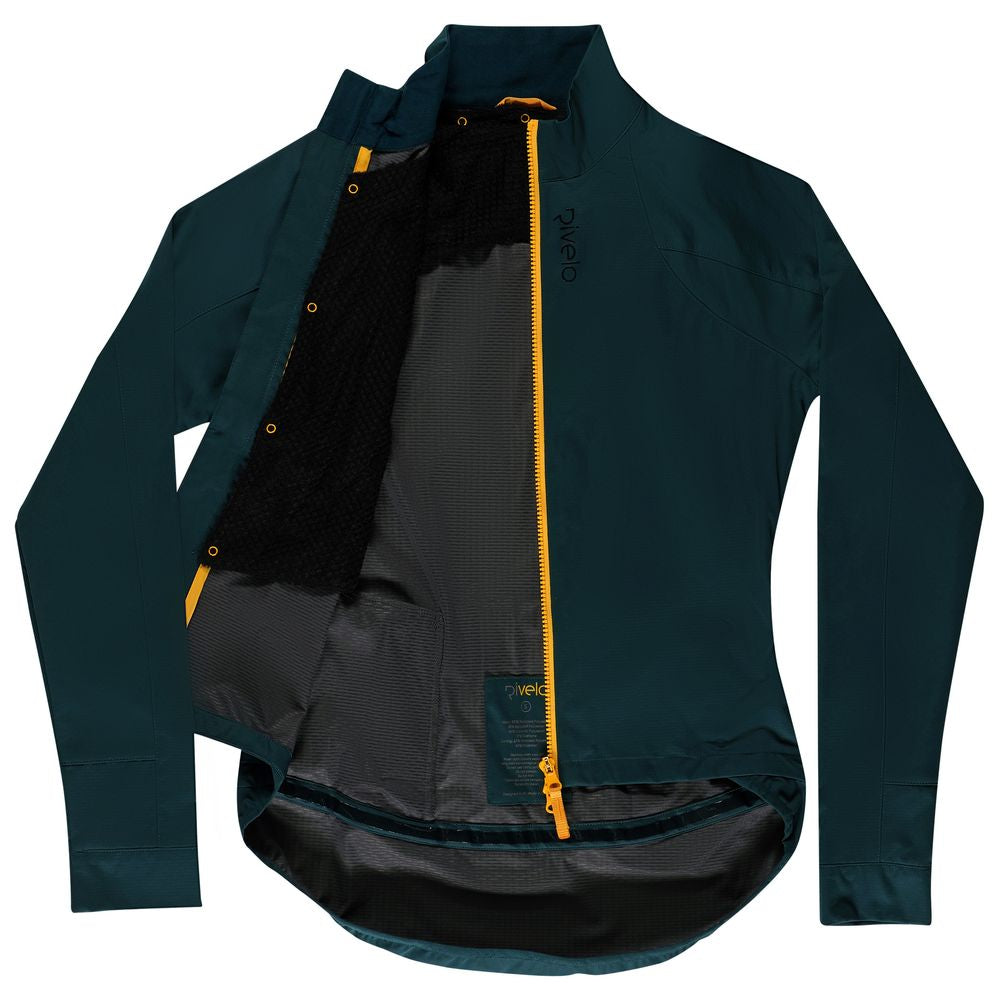 Rivelo Womens Thursley II Softshell Jacket (Petrol/Yellow) (studio)