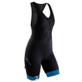 Rivelo Womens Tideswell Bib Shorts (Black/Teal) (studio)