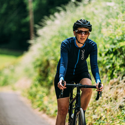 Rivelo | Womens Woodvale Light Long Sleeve Jersey (Navy/Cobalt)