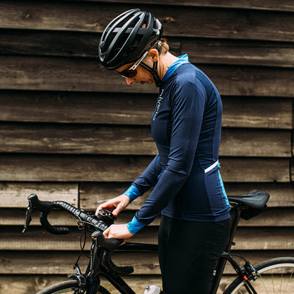 Womens Woodvale Light Long Sleeve Jersey (Navy/Cobalt)