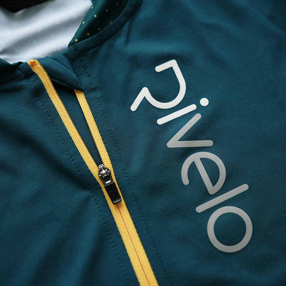 Rivelo | Womens Woodvale Light Long Sleeve Jersey (Petrol/Yellow)
