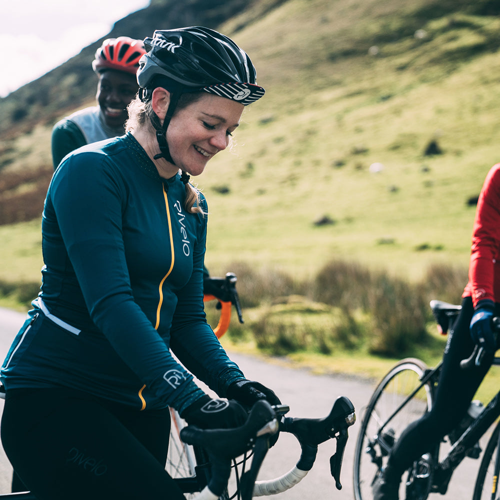 Rivelo | Womens Woodvale Light Long Sleeve Jersey (Petrol/Yellow)